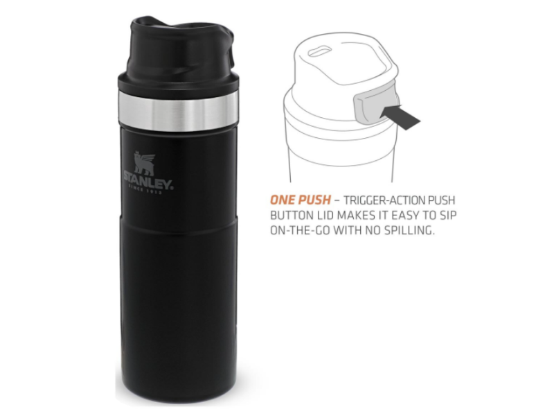 Tazza termica con apertura a una mano STANLEY Travel mug 0,473 l- nera