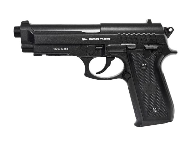 Airsoft pistol BORNER 92M fullmetal - 6 mm CO2