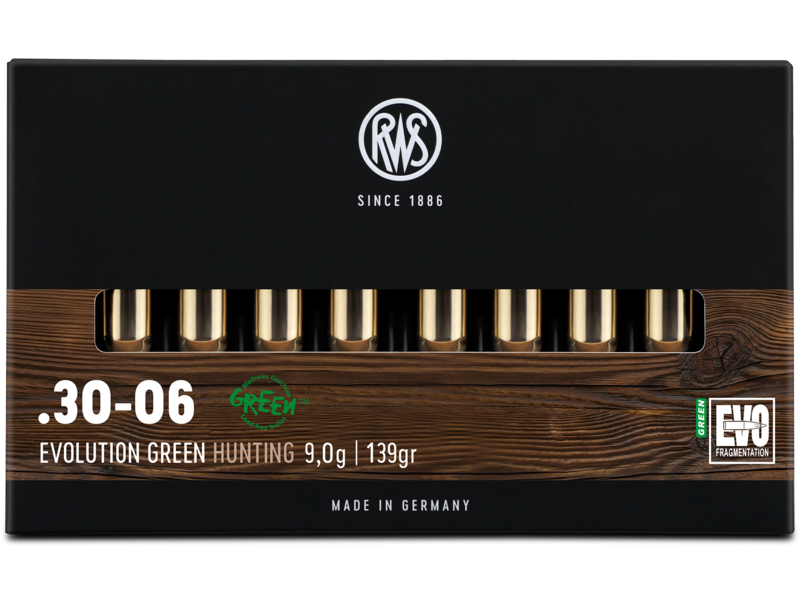 Naboj RWS 30-06 Evolution green SHORT RIFLE - 9,0g/139gr