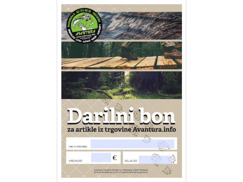 Gift voucher AVANTURA.INFO