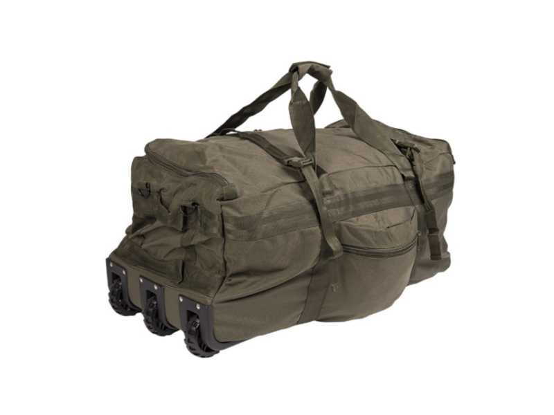 MILTEC OD GREEN COMBAT DUFFLE BAG WITH WHEEL