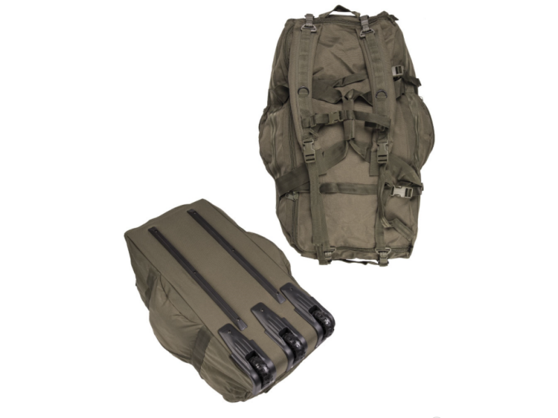 MILTEC OD GREEN COMBAT DUFFLE BAG WITH WHEEL