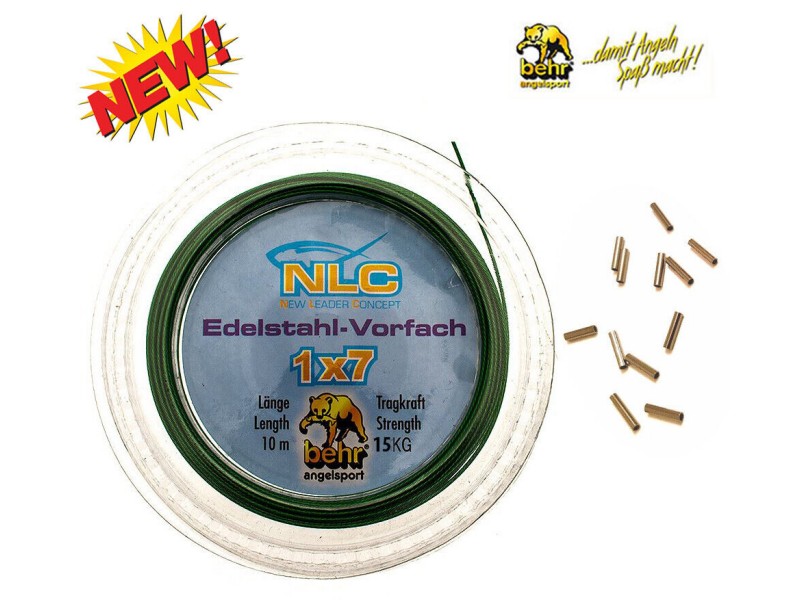BEHR NLC inox guida set corda d'acciaio 10 m 15 kg  anelli di fissaggio