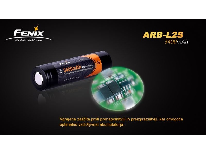 Akumolator FENIX 18650 3400 MAH AKUMULATOR (polnilna baterija)