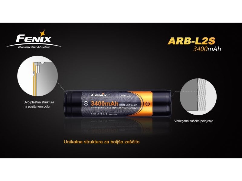 Akumulator FENIX 18650 3400 MAH AKUMULATOR (punjiva baterija)