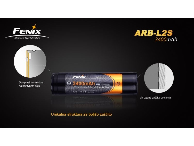 Akumolator FENIX 18650 3400 MAH AKUMULATOR (polnilna baterija)