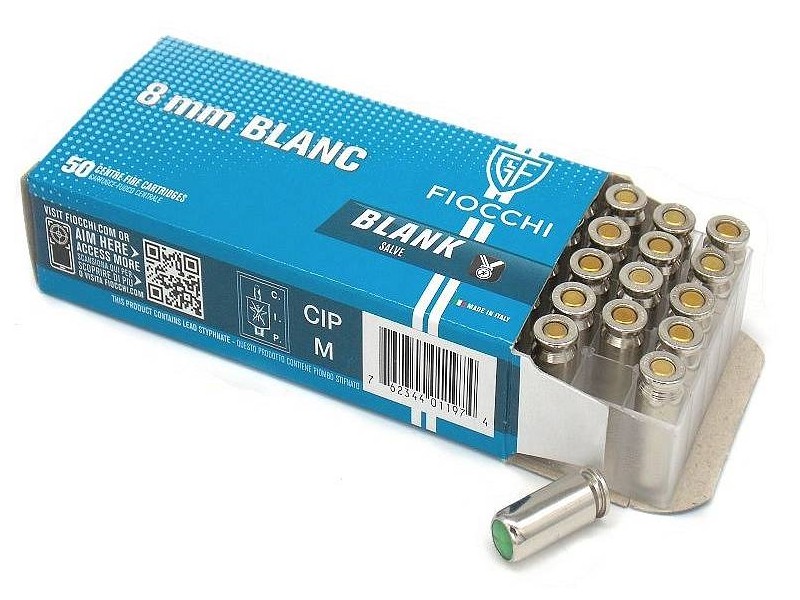 Blank FIOCCHI 8mm P.A.K. - (50 pcs)
