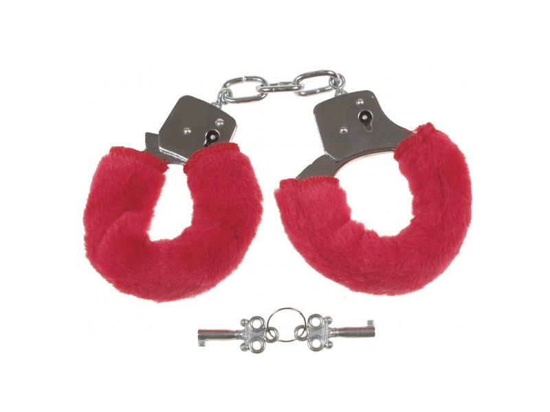 Handcuffs with red plush
