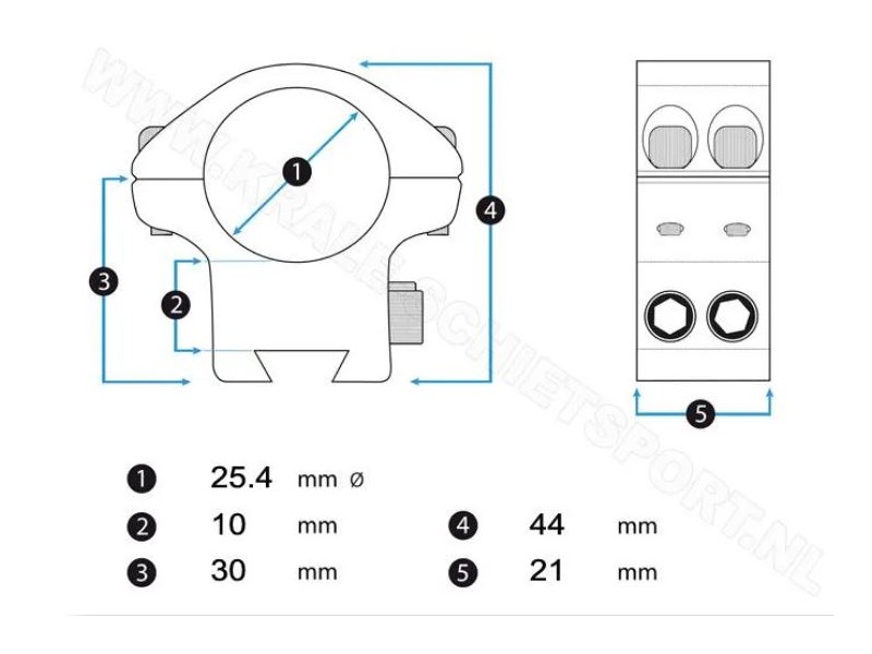 Scope rings UMAREX 2.1659 - 25,4 mm