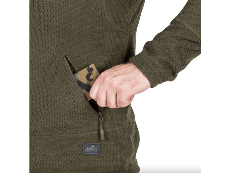 Fleece shirt HELIKON Alpha Hoodie without hood - black