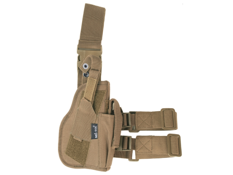 Leg holster for pistol - coyote right