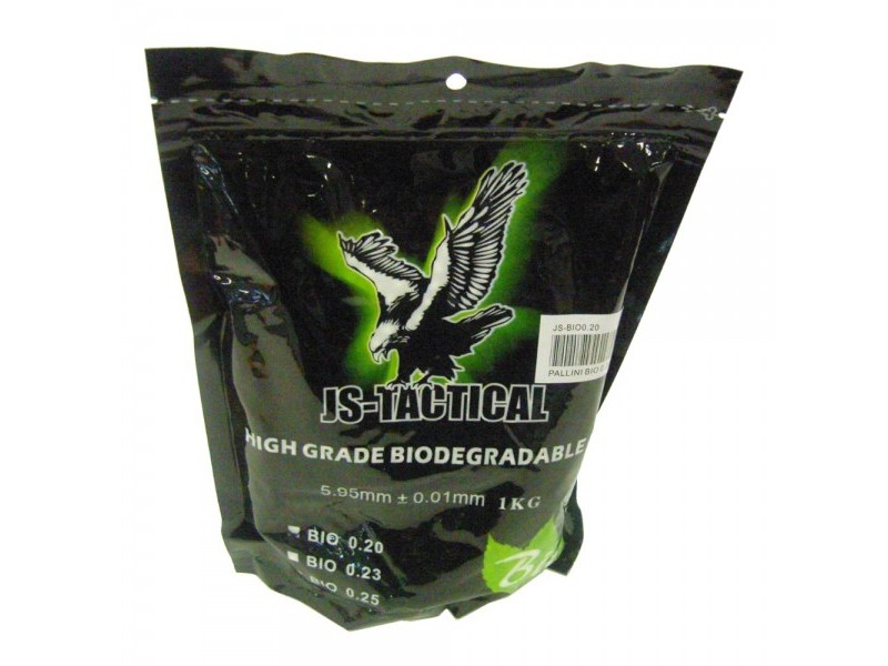 Kroglice JS-TACTICAL BIO -  0,20g bele - 5000 kom