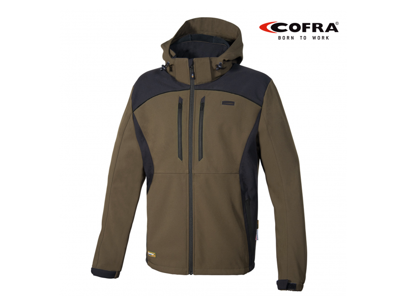 COFRA Softshell Jacket KLARBO - brown/black