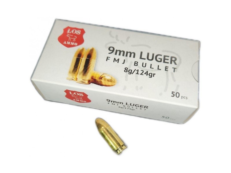 Naboj LOS 9x19 Full Metal Jacket - 8g/124gr