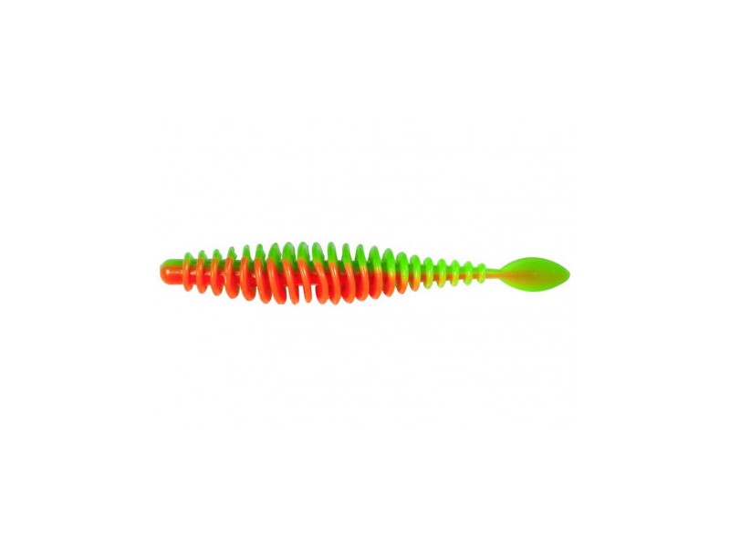 Silikonska vaba MAGIC TROUT T-Worm P-Tail - neon zelena/oranžna