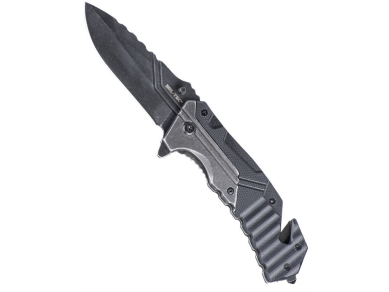 Nož MIL-TEC G10 z rezalnikom - avto nož - 8,5 cm