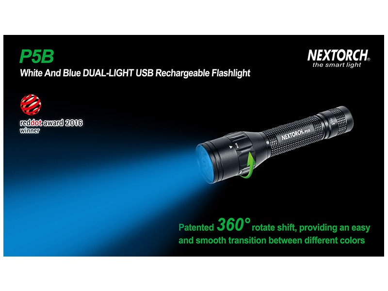NEXTORCH P5B - wiederaufladbare Lampe (Blutspur - blaues Licht)