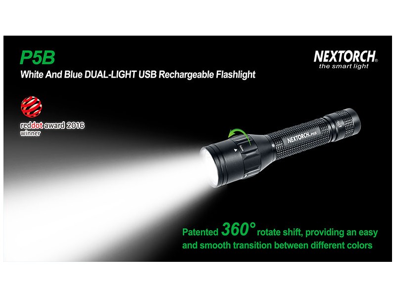 NEXTORCH P5B - wiederaufladbare Lampe (Blutspur - blaues Licht)