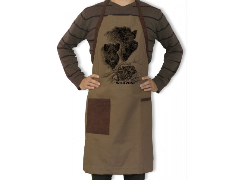 Apron with motif WILD BOAR