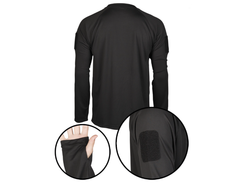 Maglietta lunga MILTEC Quick Dry - nera