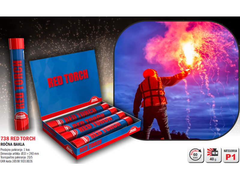 Ručno svjetlo RED TORCH