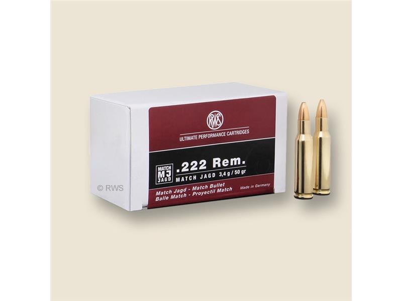 Naboj RWS .222Rem Match Jagd 3.4g