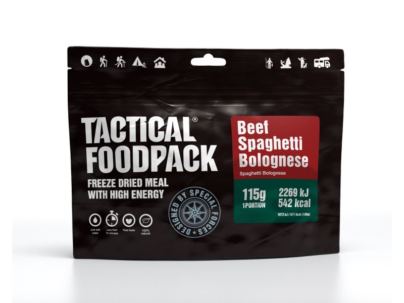 Obrok TACTICAL FOODPACK Goveji špageti boloneze