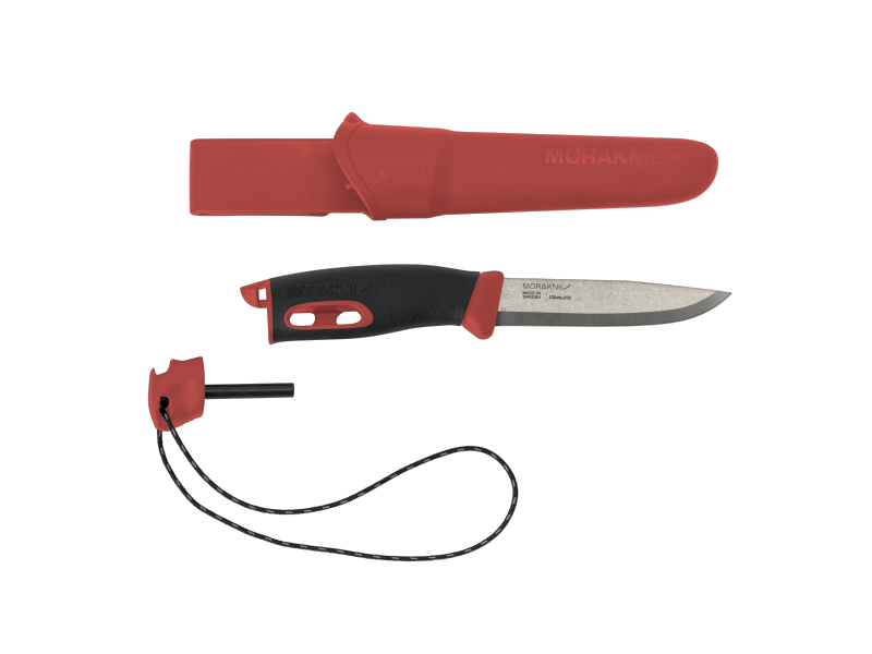 Nož s kresilom MORAKNIV Spark - bordo rdeč