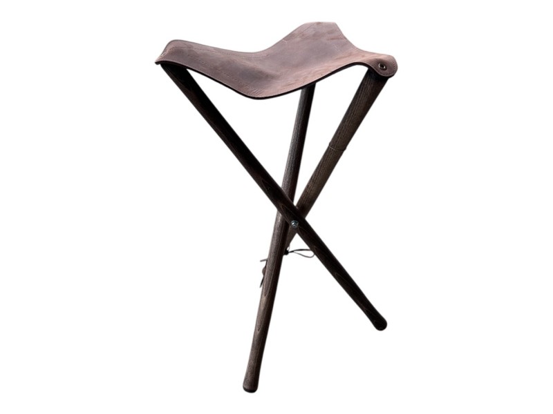 Wooden tripod stool 60 cm - brown