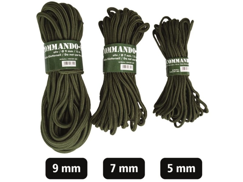 Cord 9 mm / 15 m green