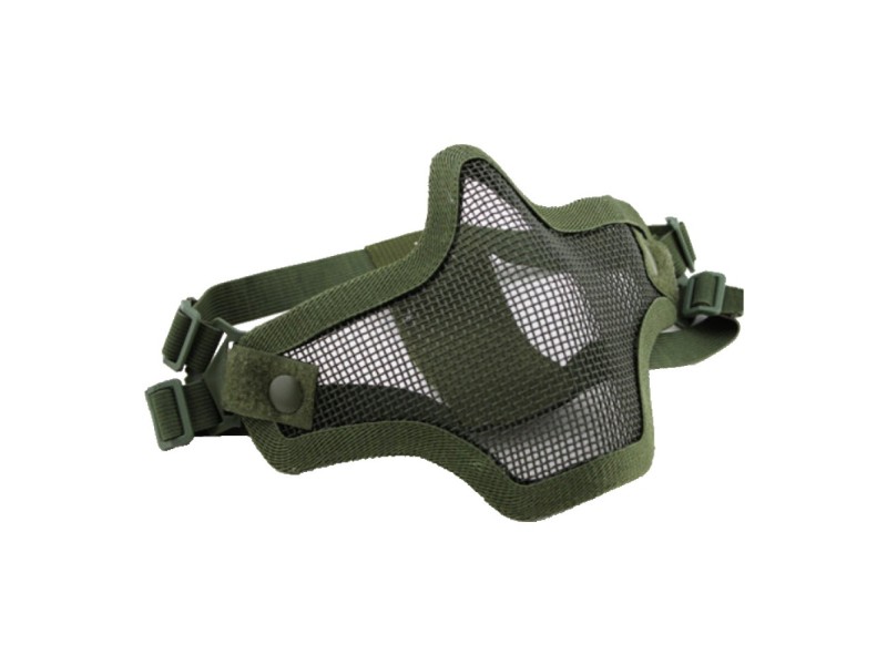 Zaščitna maska WOSPORT Steel mask - spodnji del/zelena