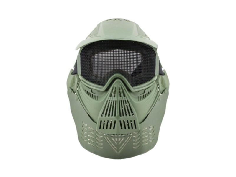 Zaščitna maska WOSPORT Steel mask/zelena