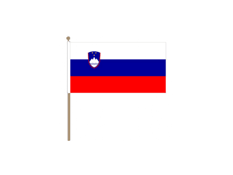 Zastavica SLOVENSKA 15x22 cm na leseni palčki