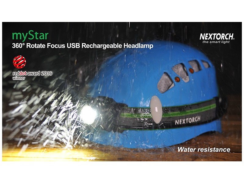Prednja svjetiljka NEXTORCH myStar CRNA - punjiva